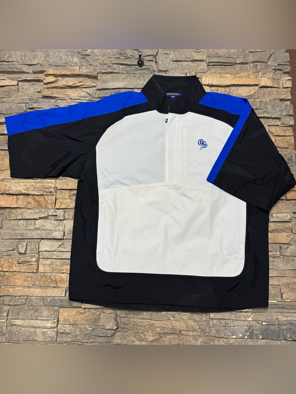 Footjoy Dry Joys Half Zip Pullover Short Sleeve Jacket Men Large Windbreaker